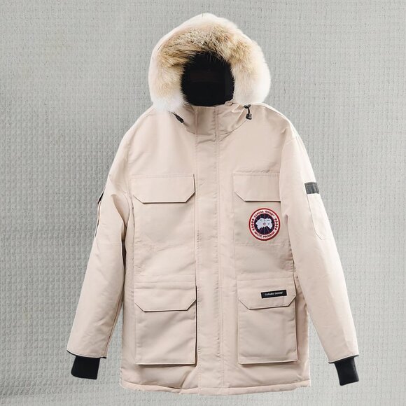 Canada Goose Expedition white Unisex Hooded Parka - Picture 3 of 7